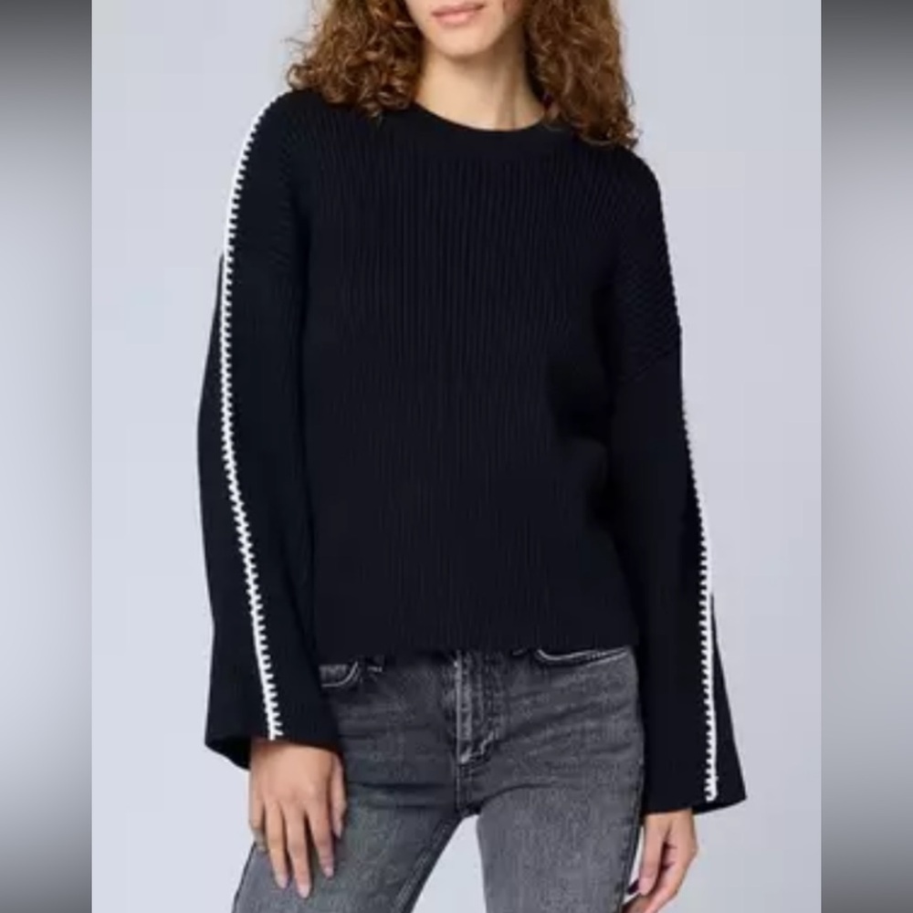 NWT XS Rag & Bone Black Isabella Crew